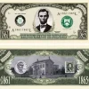Egpull<1000 - President Abraham Lincoln Million Dollar Novelty Money Patriotic Bills - Miniature Marvels: Airplane Models & Painted Dice