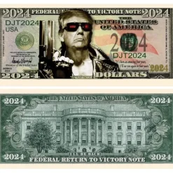 Egpull<1000 - President Donald Trump Trumpinator" 2024 Novelty Money Bills Party Fake - Miniature Marvels: Airplane Models & Painted Dice