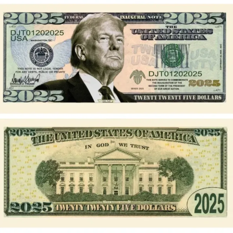 Egpull<1000 - President Donald Trump 2025 Novelty Money Bills Party Fake Play MAGA Note - Miniature Marvels: Airplane Models & Painted Dice