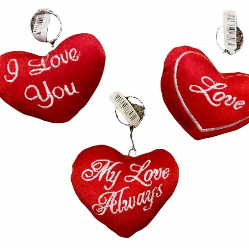 Egpull<3 - 80's Vintage Pull String Vibrating Stuffed Hearts Key Chain Ring Valentine - Miniature Marvels: Airplane Models & Painted Dice