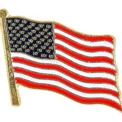 Egpull<10 American Waving Flag Label Pins - MADE IN USA - High Quality US Patriotic Set - Miniature Marvels: Airplane Models & Painted Dice