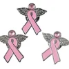 Egpull<12 Angel Pins with Wings ~ Pink Ribbon Breast Cancer Awareness Cure Charm Set - Miniature Marvels: Airplane Models & Painted Dice