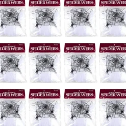 Egpull<12 Bags Stretchable Spider Web Webbing Cobweb Halloween Props w Spiders (1 dz) - Miniature Marvels: Airplane Models & Painted Dice