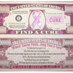 Egpull<1000 Breast Cancer Awareness collectible novelty money educational bills - Miniature Marvels: Airplane Models & Painted Dice