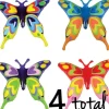 Egpull<4 Butterfly Inflatable Inflate Party Blow Up Decor ~ Bright Colorful Butterflies - Miniature Marvels: Airplane Models & Painted Dice