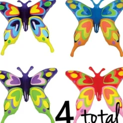 Egpull<4 Butterfly Inflatable Inflate Party Blow Up Decor ~ Bright Colorful Butterflies - Miniature Marvels: Airplane Models & Painted Dice
