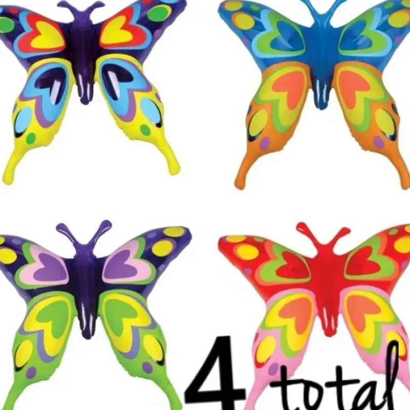 Egpull<4 Butterfly Inflatable Inflate Party Blow Up Decor ~ Bright Colorful Butterflies - Miniature Marvels: Airplane Models & Painted Dice