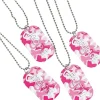 Egpull<12 Camouflage Pink Breast Cancer Awareness Dog Tag Chain Necklaces CAMO (1 dz) - Miniature Marvels: Airplane Models & Painted Dice