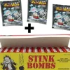 Egpull<1 CASE OF 36 STINK BOMBS + 3 FART BOMB BAGS ~ COMBO SET - Miniature Marvels: Airplane Models & Painted Dice