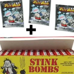 Egpull<1 CASE OF 36 STINK BOMBS + 3 FART BOMB BAGS ~ COMBO SET - Miniature Marvels: Airplane Models & Painted Dice