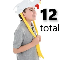 Egpull<12 Chicken Hats - Comical Costume Accessory - Fun Party Prop Joke Gag Cap Mask - Miniature Marvels: Airplane Models & Painted Dice