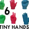 Egpull<6 COLOR Tiny Hand Finger Trick Realistic Soft Puppet Mini GaG Rock Paper Scissor - Miniature Marvels: Airplane Models & Painted Dice