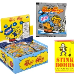 Egpull<72 Fart Bomb Bags + 3 Stink Bomb Glass Vials - funny gag prank joke (COMBO) - Miniature Marvels: Airplane Models & Painted Dice