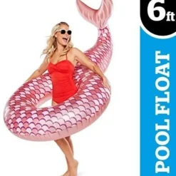 Egpull<6 FT MERMAID TAIL Rose Gold - Inflatable Swimming Pool Float Tube - BigMouth Inc - Miniature Marvels: Airplane Models & Painted Dice