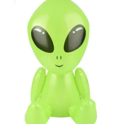Egpull<24" Galactic Green Alien Inflate - Inflatable Party Decoration Blow-Up Space UFO - Miniature Marvels: Airplane Models & Painted Dice