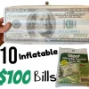 Egpull<10 Giant Party Inflatable $100 Hundred Dollar Money Bills - Gag Joke Fun Toys - Miniature Marvels: Airplane Models & Painted Dice
