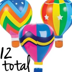 Egpull<12 Hot Air Balloon Inflatables Blow Up Party Decoration Pool Toy Float Inflate - Miniature Marvels: Airplane Models & Painted Dice