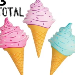Egpull<3 Inflatable Ice Cream Cones ~ 36" Inches ~ Birthday Party Wonka CandyLand Set - Miniature Marvels: Airplane Models & Painted Dice