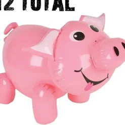 Egpull<12 Inflatable Pig Blow Up ~ Piggie Piggy Pool Party Decor Party Float Inflate - Miniature Marvels: Airplane Models & Painted Dice