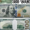 Egpull<100 Pack - 100 Hundred Dollar Bill Wallets Money Bi-Fold Card Holder - Miniature Marvels: Airplane Models & Painted Dice