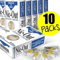 Egpull<10 Packs Nic Out Disposable Cigarette Plastic Filter Covers (300 filters) - Miniature Marvels: Airplane Models & Painted Dice