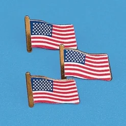 Egpull<240 Patriotic USA Flag clutch pins - wholesale lot - Miniature Marvels: Airplane Models & Painted Dice