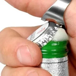 Egpull<2 Pcs Punk Mens Stainless Steel Finger Ring Bottle Opener Bar Beer Tool Jewelry - Miniature Marvels: Airplane Models & Painted Dice