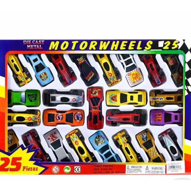 Egpull<25 Piece 2.75" Die-Cast Metal Racing Car Toy Set (Varity Color Size Style) - Miniature Marvels: Airplane Models & Painted Dice