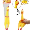 Egpull<12" SCREECHING RUBBER CHICKEN - SQUEAK Sound Squeeze Screaming Dog Child Toy - Miniature Marvels: Airplane Models & Painted Dice