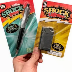 Egpull<1 Shock Pen + 1 Shock Lighter - Combo Set - Shocking Gag Prank Joke Novelty Toy Gifts - Miniature Marvels: Airplane Models & Painted Dice