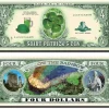 Egpull<100 St. Patrick's Day Shamrock Four Leaf Clover $4 Dollar Money Bill Lucky Note - Miniature Marvels: Airplane Models & Painted Dice