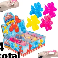 Egpull<4 STRECHY BALLOON DOG - Party Favor Stretch Rubber Chid Toy - Assorted Colors! - Miniature Marvels: Airplane Models & Painted Dice