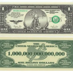 Egpull<100 TOTAL - Zillion Dollar Funny Money Bills Party Novelty Fake Casino Poker - Miniature Marvels: Airplane Models & Painted Dice