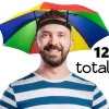 Egpull<12 UMBRELLA HATS - Head Band Cap Rain Sun Shade Sports Beach - Kids to Adults - Miniature Marvels: Airplane Models & Painted Dice