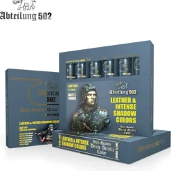 Paint<Abteilung 502: Intense Leather & Shadows Colors LTG AK-ABT1165 - Miniature Marvels: Airplane Models & Painted Dice
