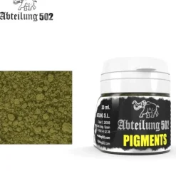 Paint<Abteilung 502: Pigments - Light Moss Green LTG AK-ABTP051 - Miniature Marvels: Airplane Models & Painted Dice
