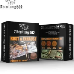 Paint<Abteilung 502: Rust & Exhaust - Pigments Set LTG AK-ABT403 - Miniature Marvels: Airplane Models & Painted Dice