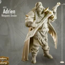 Miniature<Adrien The Weapons Dealer - Miniature Marvels: Airplane Models & Painted Dice