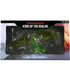 Miniature<Adult Emerald Dragon: Premium Figure - D&D Icons of the Realms WZK 96064 - Miniature Marvels: Airplane Models & Painted Dice