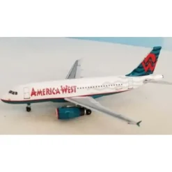Airplane Model*Aero Classics BBX41611 1:400 America West Airbus A319 - Miniature Marvels: Airplane Models & Painted Dice