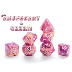 Dice<Aether Dice: "Rasberry & Cream" GKG AE157 - Miniature Marvels: Airplane Models & Painted Dice