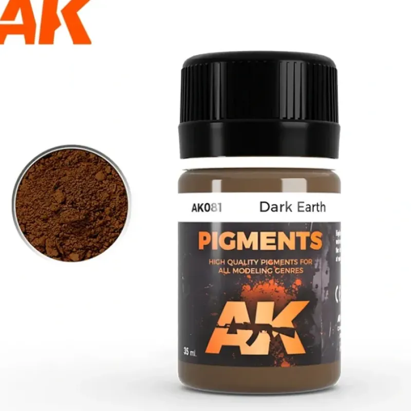Paint<AFV Series: Dark Earth Pigment LTG AK-081 - Miniature Marvels: Airplane Models & Painted Dice