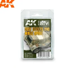 Paint<AFV Series: Dust Effects and White Spirit Set LTG AK-060 - Miniature Marvels: Airplane Models & Painted Dice