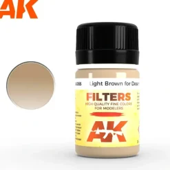 Paint<AFV Series: Light Brown For Desert Yellow (Afrika Korps Filter) LTG AK-065 - Miniature Marvels: Airplane Models & Painted Dice
