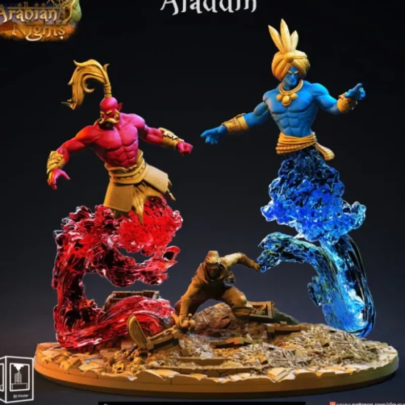 Miniature<Aladin - Miniature Marvels: Airplane Models & Painted Dice