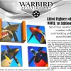 Airplane Model*ALLIED FIGHTERS OF WWII CERAMIC COASTER SET OF 4 - Miniature Marvels: Airplane Models & Painted Dice