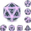 Shop All*Ancient Swamp Fog Dice w/Black Numbers - Miniature Marvels: Airplane Models & Painted Dice