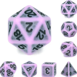 Shop All*Ancient Swamp Fog Dice w/Black Numbers - Miniature Marvels: Airplane Models & Painted Dice