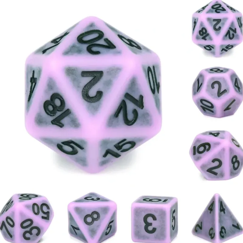 Shop All*Ancient Swamp Fog Dice w/Black Numbers - Miniature Marvels: Airplane Models & Painted Dice