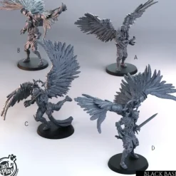 Miniature<Angel Warriors - Miniature Marvels: Airplane Models & Painted Dice